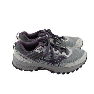 Saucony Trail women's gray & Purple trail running shoe 8.5